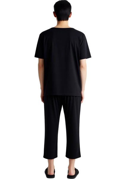 Erkek Bisiklet Yaka Nakışlı Pijama Takımı Fonksiyonel Dayanıklı Kaliteli Konforlu Estetik Şık indirimleri