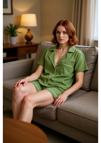 Kadın Gömlek Yaka Müslin Pijama Takımı Kısa Kollu Şortlu Fonksiyonel Dayanıklı Kaliteli Şık fırsatları