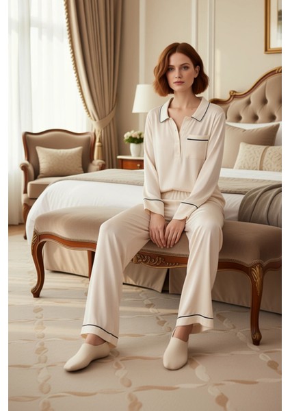 Kadın Viskon Dokuma Pijama Takımı Şık Ev Giyim Fonksiyonel Dayanıklı Kaliteli Konforlu Spor modelleri