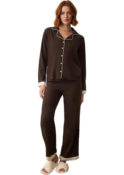 Kadın Viskon Pijama Takımı Gömlek ve Pantolon Fonksiyonel Dayanıklı Kaliteli Konforlu Spor modelleri