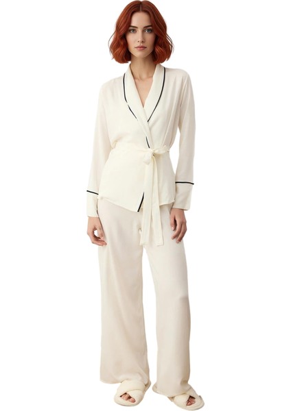 Kadın Viskon Kruvaze Pijama Takımı Fonksiyonel Dayanıklı Kaliteli Konforlu Estetik Premium fırsatları