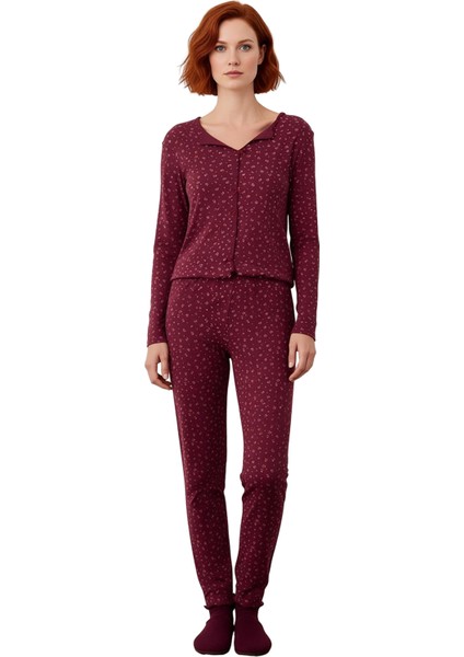 Kadın Çiçekli Fitilli Pijama Takımı Fonksiyonel Dayanıklı Kaliteli Konforlu Estetik Modern fırsatları