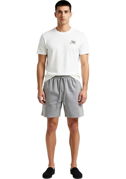 Erkek Bisiklet Yaka Köpek Nakışlı Pijama Fonksiyonel Dayanıklı Kaliteli Konforlu Estetik Şık modelleri