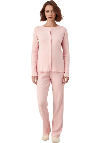 Kadın Fitilli Hırkalı Pijama Takımı Fonksiyonel Dayanıklı Kaliteli Konforlu Estetik Modern fırsatları