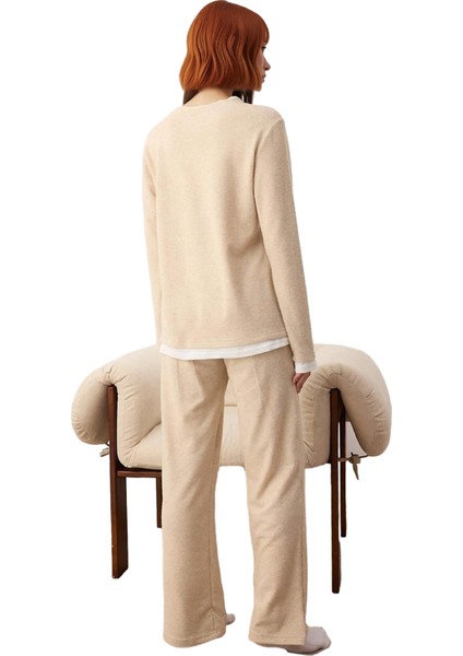 Kadın Melanj Yumuşak Ev Giyim Takımı Bisiklet Yaka Uzun Kollu Fonksiyonel Dayanıklı Modern indirimleri