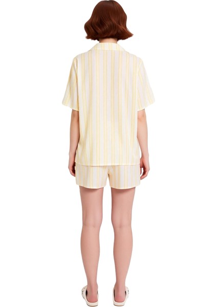 Kadın Nakışlı Viskon Çizgili Pijama Takımı Renk Fonksiyonel Dayanıklı Kaliteli Konforlu Şık fırsatları