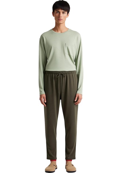 Erkek Bisiklet Yaka Cep Detaylı Pijama Takımı Fonksiyonel Dayanıklı Kaliteli Konforlu Spor fırsatları