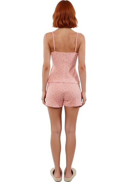 Kadın Kalpli V Yaka Ince Askılı Örme Pijama Takımı Fonksiyonel Dayanıklı Kaliteli Konforlu indirimleri