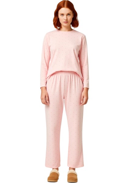 Kadın Kalpli Bisiklet Yaka Düşük Kol Pijama Takımı Fonksiyonel Dayanıklı Kaliteli Konforlu fırsatları