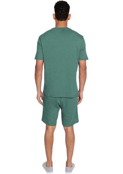 Erkek Bisiklet Yaka Baskılı Ev Giyim Takımı Fonksiyonel Dayanıklı Kaliteli Konforlu Modern indirimleri