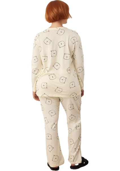Kadın Ayıcıklı Pamuklu Pijama Takımı Fonksiyonel Dayanıklı Kaliteli Konforlu Estetik Rahat indirimleri