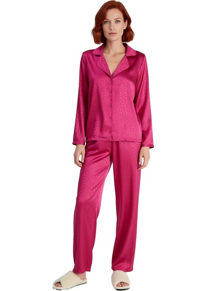 Kadın Zebra Desenli Saten Gömlek ve Pantolon Pijama Takımı Fonksiyonel Dayanıklı Kaliteli Şık fırsatları