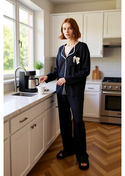 Kadın Viskoz Dokuma Gömlek ve Pantolon Pijama Takımı Fonksiyonel Dayanıklı Kaliteli Modern fiyatları