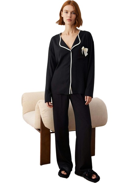 Kadın Viskoz Dokuma Gömlek ve Pantolon Pijama Takımı Fonksiyonel Dayanıklı Kaliteli Modern fırsatları