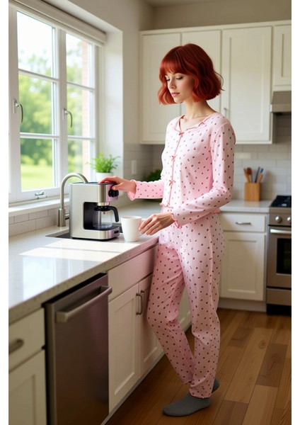 Kadın Çiçekli Fitilli Pijama Takımı Fonksiyonel Dayanıklı Kaliteli Konforlu Estetik Modern fiyatları