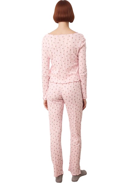 Kadın Çiçekli Fitilli Pijama Takımı Fonksiyonel Dayanıklı Kaliteli Konforlu Estetik Modern indirimleri