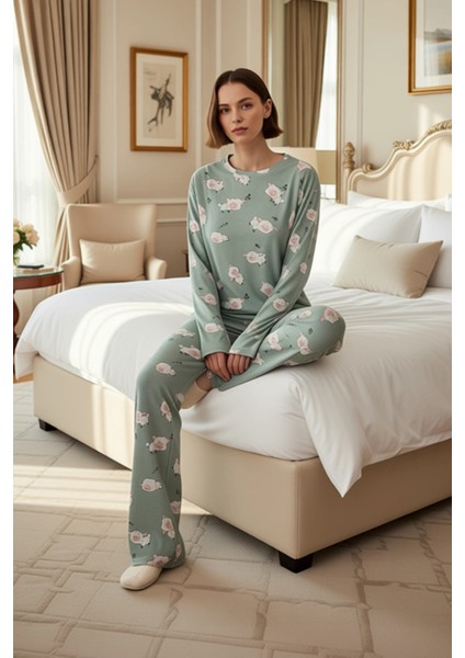 Kadın Ekose Desenli Bisiklet Yaka Pijama Takımı Fonksiyonel Dayanıklı Kaliteli Konforlu Şık modelleri