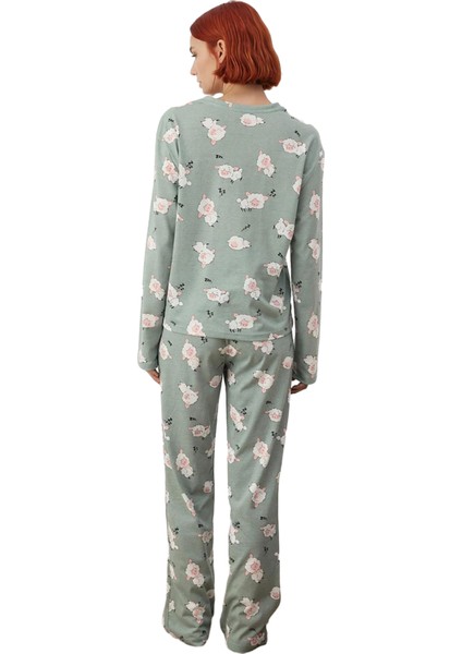 Kadın Ekose Desenli Bisiklet Yaka Pijama Takımı Fonksiyonel Dayanıklı Kaliteli Konforlu Şık indirimleri