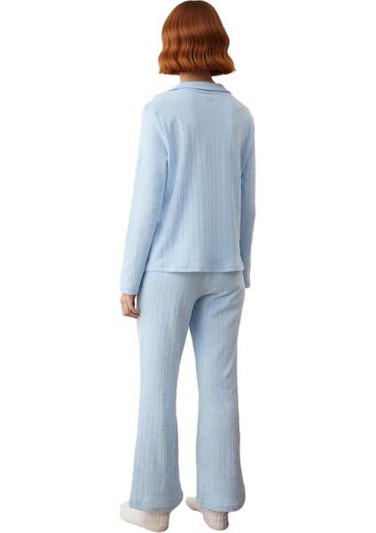 Kadın Fitilli Gömlek Pantolon Pijama Takımı Fonksiyonel Dayanıklı Kaliteli Konforlu Modern indirimleri