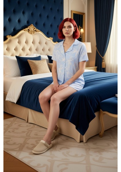 Kadın Çiçekli Viskon Pijama Takımı Fonksiyonel Dayanıklı Kaliteli Konforlu Estetik Premium modelleri