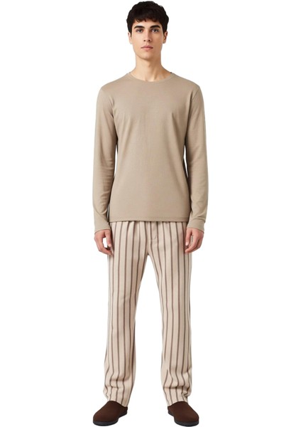 Erkek Waffle Dokulu Çizgili Pijama Takımı Fonksiyonel Dayanıklı Kaliteli Konforlu Estetik Şık fiyatları