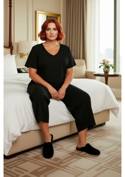 Kadın V Yaka Fitilli Örme Pijama Takımı Fonksiyonel Dayanıklı Kaliteli Konforlu Estetik Şık modelleri