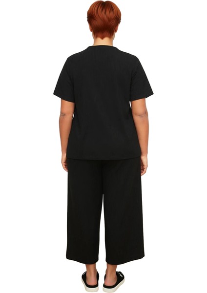 Kadın V Yaka Fitilli Örme Pijama Takımı Fonksiyonel Dayanıklı Kaliteli Konforlu Estetik Şık indirimleri