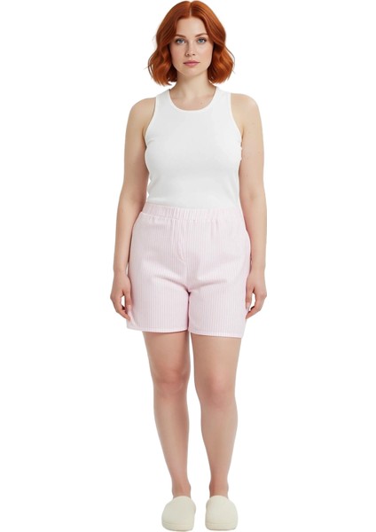 Kadın Çizgili Atlet Şort Pijama Takımı Fonksiyonel Dayanıklı Kaliteli Konforlu Estetik Şık fırsatları
