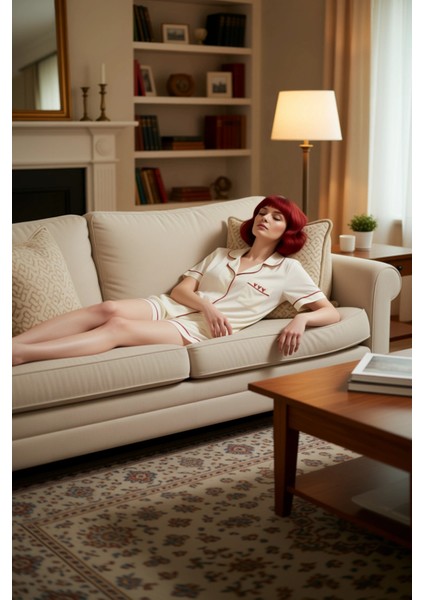 Kadın Viskon Pijama Takımı Kalp Detaylı Fonksiyonel Dayanıklı Kaliteli Konforlu Estetik Şık indirimleri