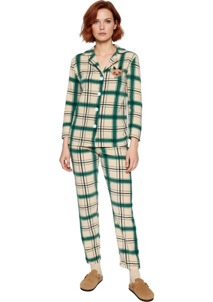 Kadin Kirmizi Ekose Polar Pijama Takımı Geyik Nakisli Fonksiyonel Dayanıklı Kaliteli Rahat modelleri