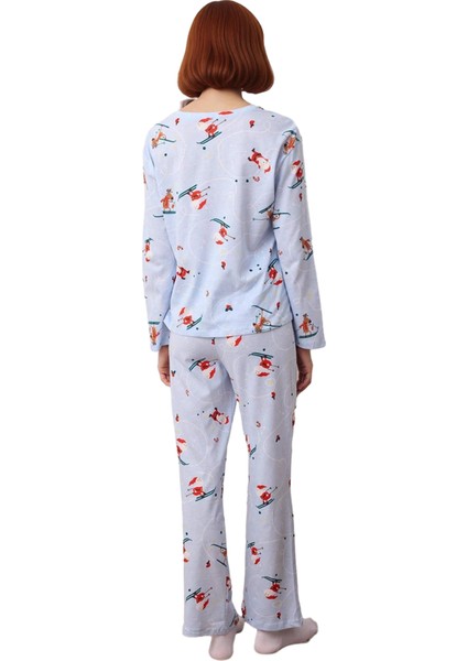 Kadın Kayakçı Desenli Pijama Takımı Fonksiyonel Dayanıklı Kaliteli Konforlu Estetik Modern indirimleri