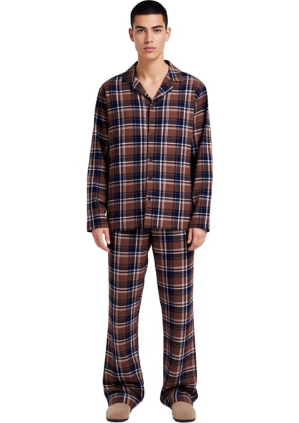 Erkek Ekose Pijama Takımı Gömlek Yaka Uzun Kollu Fonksiyonel Dayanıklı Kaliteli Konforlu Şık fiyatları