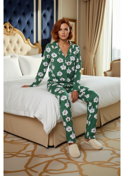 Kadın Ayıcık Desenli Gömlek ve Boru Paça Pijama Takımı Fonksiyonel Dayanıklı Kaliteli Spor modelleri