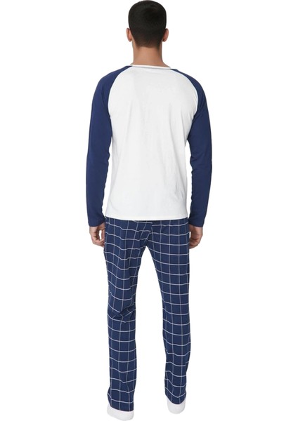Erkek Bisiklet Yaka Kareli Pijama Takımı Uzun Kollu Fonksiyonel Dayanıklı Kaliteli Estetik indirimleri