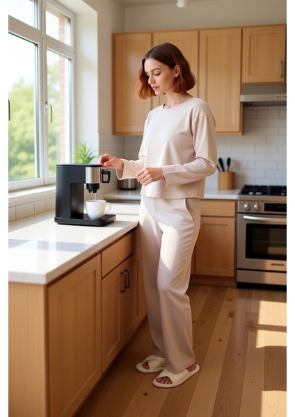 Kadın Fitilli Örme Relaxed Fit Lounge Takımı Fonksiyonel Dayanıklı Kaliteli Konforlu Rahat fiyatları