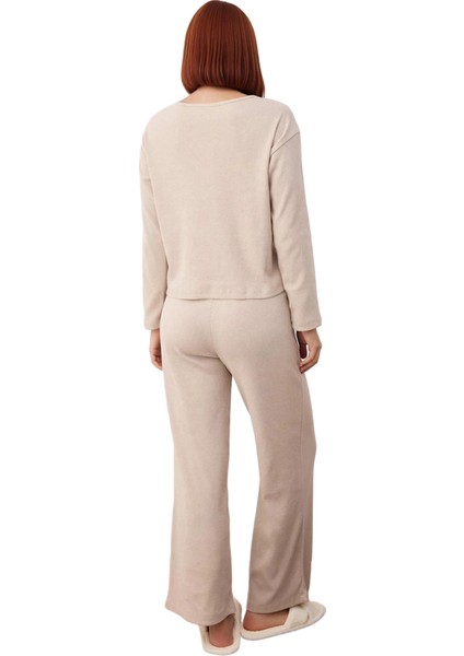 Kadın Fitilli Örme Relaxed Fit Lounge Takımı Fonksiyonel Dayanıklı Kaliteli Konforlu Rahat indirimleri