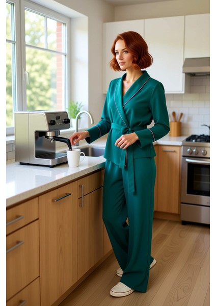 Kadın Viskon Kruvaze Pijama Takımı Fonksiyonel Dayanıklı Kaliteli Konforlu Estetik Premium fiyatları