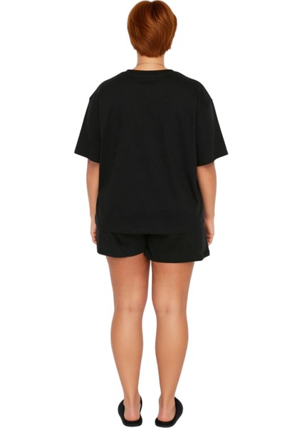 Kadın Bisiklet Yaka Kısa Kollu Şortlu Pijama Takımı Fonksiyonel Dayanıklı Kaliteli Estetik indirimleri