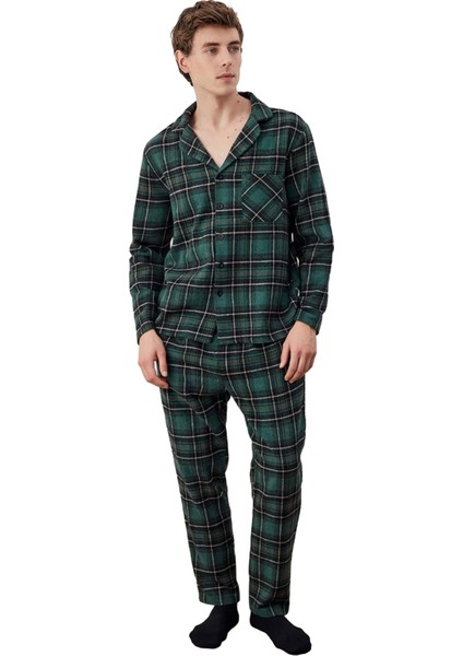 Erkek Ekose Dokuma Gömlek ve Pantolon Pijama Takımı Fonksiyonel Dayanıklı Kaliteli Estetik fırsatları