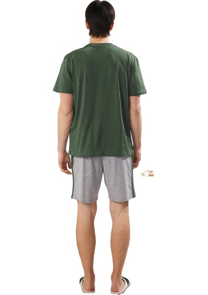 Erkek Bisiklet Yaka Kısa Kollu Örme Pijama Takımı Fonksiyonel Dayanıklı Kaliteli Konforlu Şık indirimleri