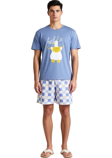 Eğlenceli Ördek Baskılı Pijama Takımı Kadın Fonksiyonel Dayanıklı Kaliteli Konforlu Modern fırsatları