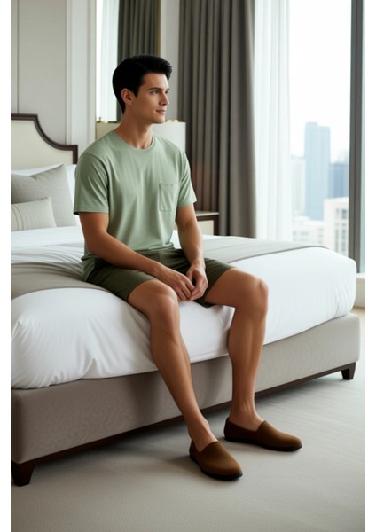 Erkek Bisiklet Yaka Kısa Kollu Pijama Takımı Fonksiyonel Dayanıklı Kaliteli Konforlu Rahat modelleri