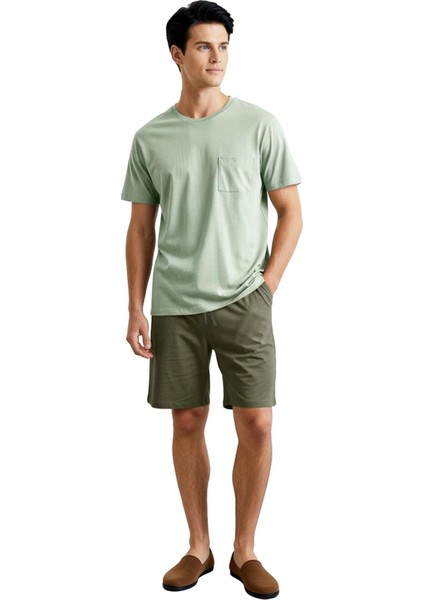 Erkek Bisiklet Yaka Kısa Kollu Pijama Takımı Fonksiyonel Dayanıklı Kaliteli Konforlu Rahat fırsatları