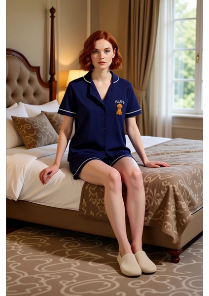 Kadin Kopek Nakisli Gömlek Tayt Pijama Takımı Fonksiyonel Dayanıklı Kaliteli Konforlu Spor fiyatları