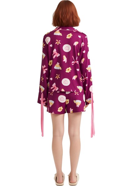 Kadın Viskon Pijama Takımı Fiyonklu Kurdele Detaylı Fonksiyonel Dayanıklı Kaliteli Estetik fırsatları