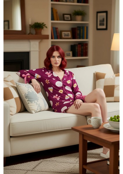 Kadın Viskon Pijama Takımı Fiyonklu Kurdele Detaylı Fonksiyonel Dayanıklı Kaliteli Estetik indirimleri