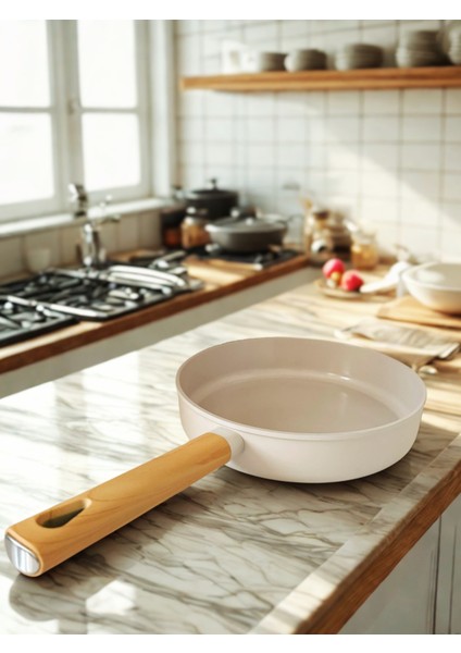 Premium Döküm Indüksiyon Taban Yapışmaz Sağlıklı Pişirme Tavası