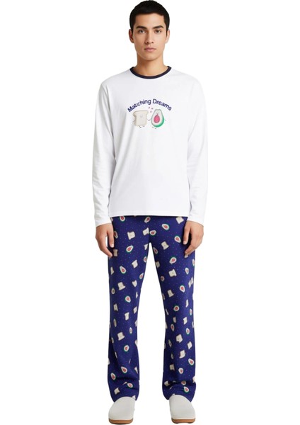 Avokado ve Tost Baskılı Pamuklu Pijama Takımı Kadın Fonksiyonel Dayanıklı Kaliteli Estetik fırsatları