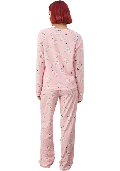 Kadın Ekose Desenli Bisiklet Yaka Pijama Takımı Fonksiyonel Dayanıklı Kaliteli Konforlu Şık indirimleri