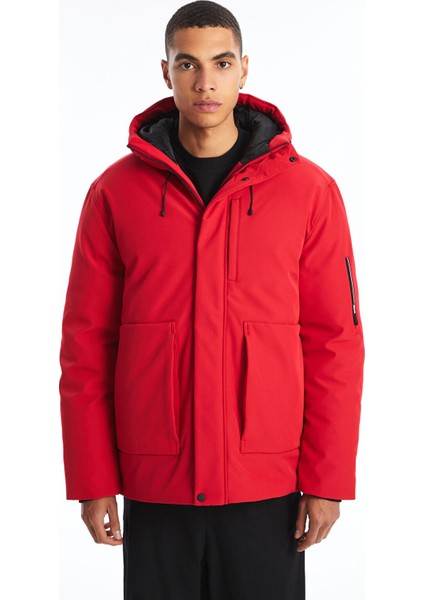 Yeni Sezon Standart Kalıp Kapüşonlu Erkek Mont